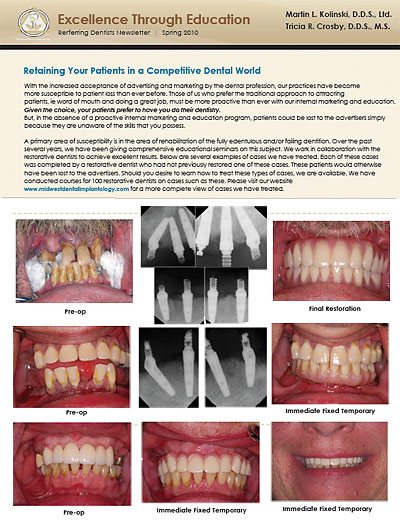 Dr-Kolinski-Crosby-newsletter-referring-dentists-spring-2010