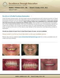 Referring Dentist Newsletter Winter 2011
